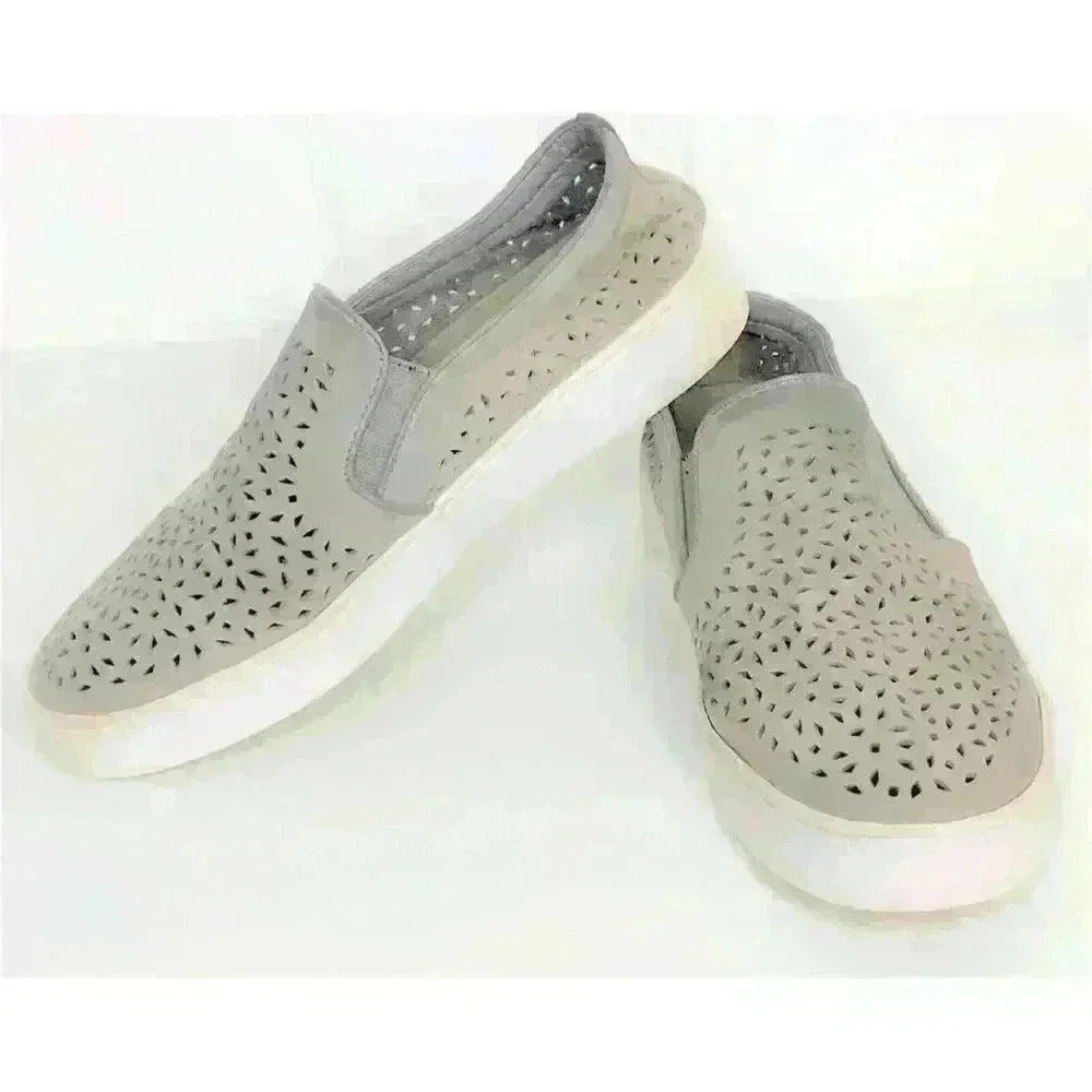 Vionic Splendid Midi Perfs sz 7 US Slip On Sneakers concealed arch support gray